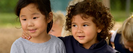 Christian Montessori School child working