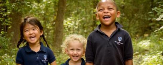 Christian Montessori School child working